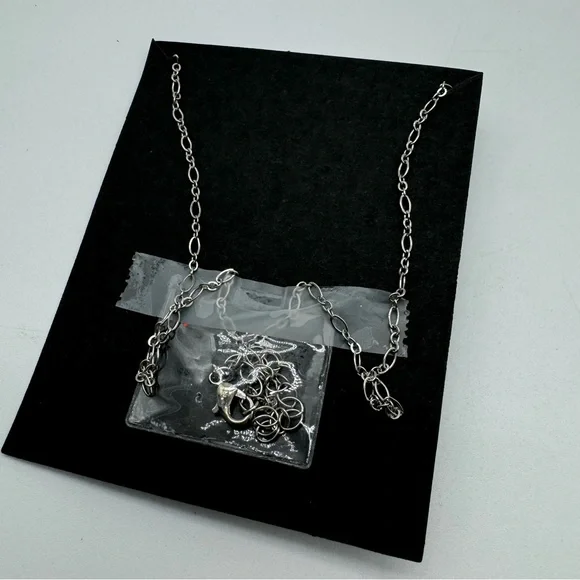 Halloween Necklace 18 inches with Extender Black Silver Orange Costume Jewelry - Picture 4 of 5